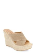 Women's Patricia Green 'nora' Espadrille Wedge M - Beige