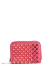 Women's Christian Louboutin Panettone Leather Coin Purse - Pink