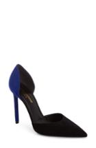 Women's Saint Laurent Anja D'orsay Pointy Toe Pump Us / 37eu - Black