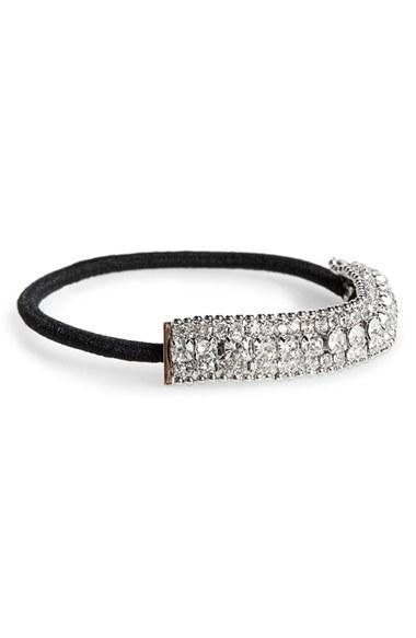 Cara Crystal & Ball Chain Ponytail Holder