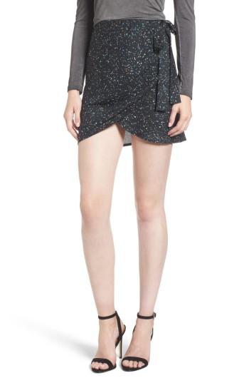 Women's Thieves Like Us Faux Wrap Miniskirt, Size - Black
