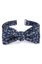 Men's The Tie Bar Freefall Floral Silk Bow Tie, Size - Blue