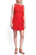 Women's Maternal America Cascade Ruffle Maternity/nursing Dress