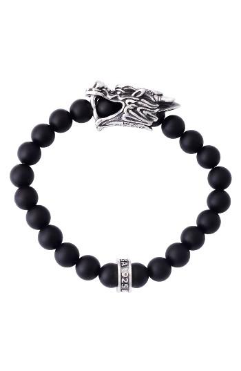 Men's King Baby Dragon's Head Bead Bracelet