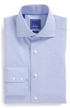 Men's David Donahue 'royal' Trim Fit Solid Dress Shirt .5 34/35 - Blue