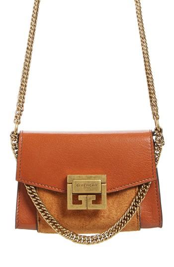 Givency Nano Gv3 Leather & Suede Crossbody Bag -