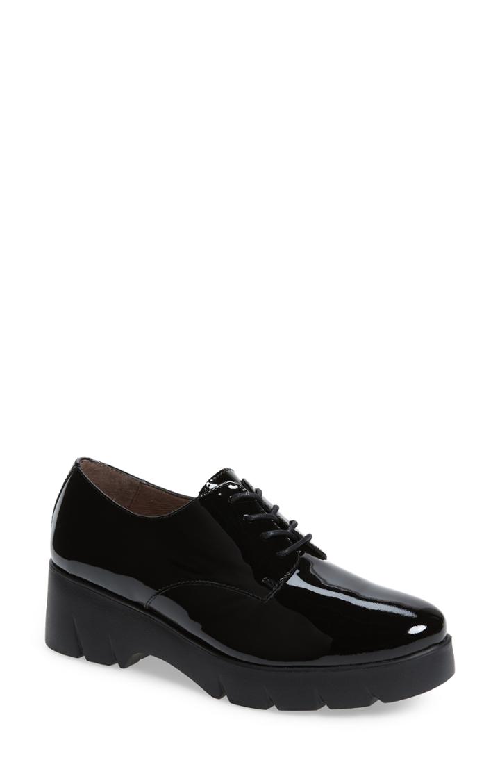 Women's Wonders Lug Sole Derby .5-6us / 36eu - Black