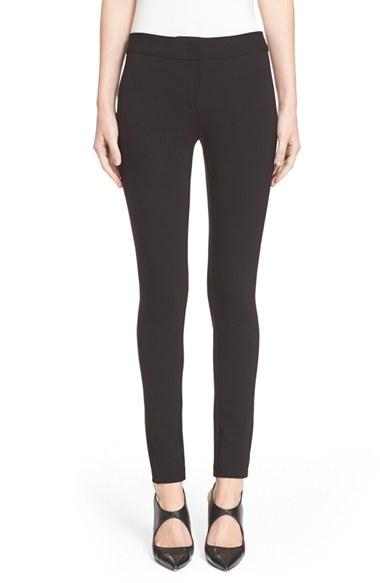 Women's Armani Collezioni Double Face Jersey Leggings - Black