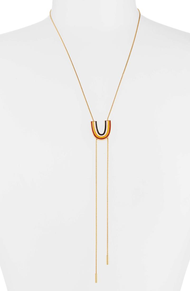 Women's Madewell Enamel Rainbow Bolo Necklace