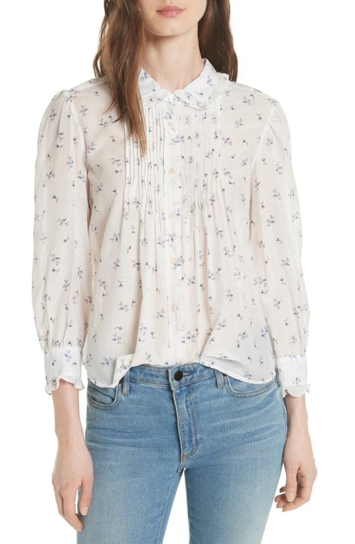 Women's Rebecca Taylor Floral Spring Blouse