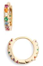 Women's Lulu Dk Rainbow Huggie Hoop Earrings