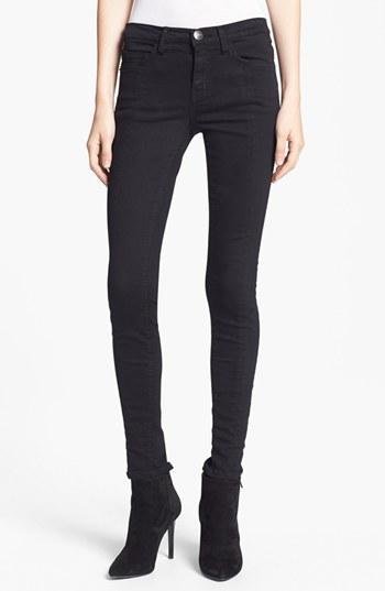 Current/elliott 'the Ankle Seamstress' Skinny Jeans Womens Jet Black