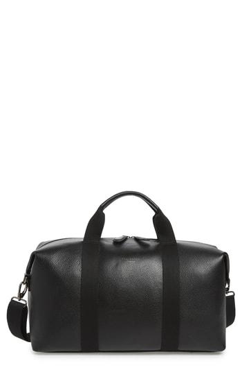 Men's Ted Baker London Holding Leather Duffel Bag - Black