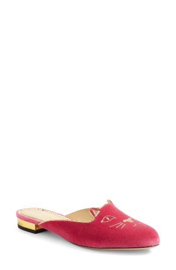 Women's Charlotte Olympia Kitty Mule Eu - Pink