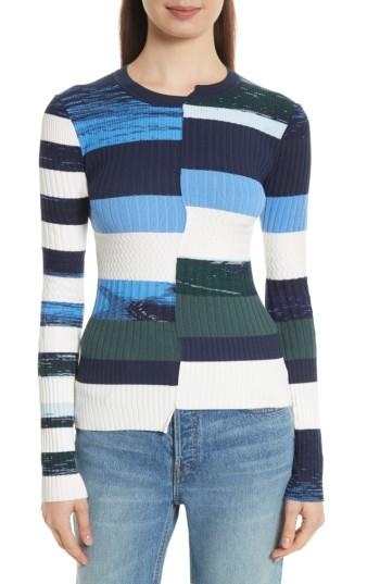 Women's Opening Ceremony Space Dye Stripe Top - Blue
