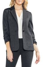 Women's Vince Camuto Ruched Sleeve Ponte Blazer, Size - Grey