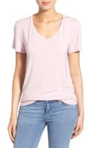 Women's Halogen Modal Jersey V-neck Tee, Size - Purple