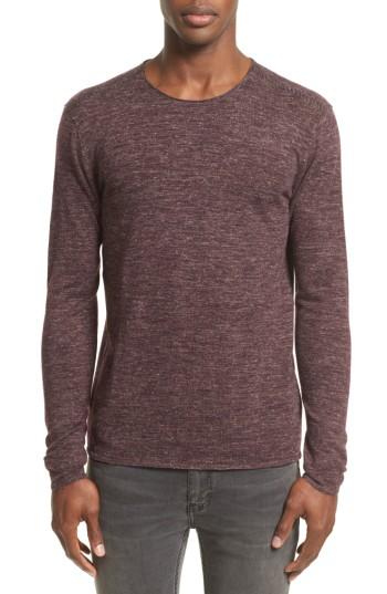 Men's John Varvatos Collection Heathered Crewneck Sweater - Red