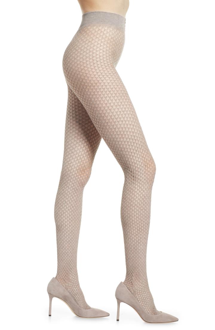 Women's Falke Beeswax Fishnet Tights - Brown