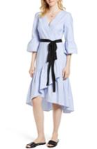 Women's 1901 Ruffle Hem Faux Wrap Dress - Blue
