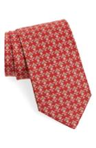 Men's Salvatore Ferragamo Dalia Geometric Silk Tie, Size - Red