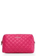 Mz Wallace Mica Quilted Nylon Cosmetics Case, Size - Dragon Fruit