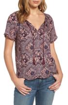 Women's Lucky Brand Print Floral Top - Purple