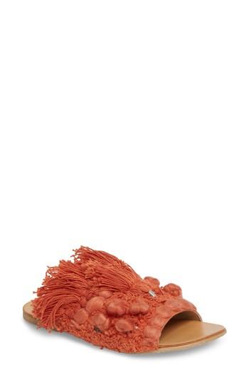 Women's Free People Mars At Night Tasseled Slide Sandal Us / 36eu - Pink