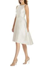 Women's Dessy Collection Sateen High/low Cocktail Dress - Ivory