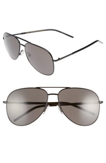 Women's Marc Jacobs 59mm Gradient Polarized Aviator Sunglasses - Black/ Polar