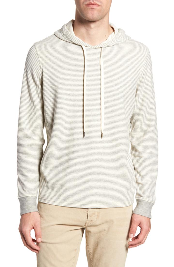 Men's Billy Reid Cotton Blend Hoodie, Size - Grey