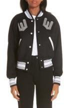 Women's Off-white Crop Varsity Jacket Us / 38 It - Black