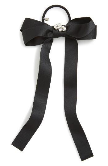 Cara Satin Bow Ponytail Holder