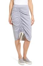 Women's Caslon Drawstring Cinched Pencil Skirt, Size - Grey