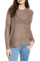 Women's Lira Clothing Becca Sheer Knit Sweater - Brown