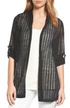 Women's Nic+zoe Sheer Nights Cardigan - Black
