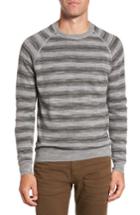 Men's Billy Reid Reverse Stripe Sweater, Size - Grey