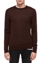 Men's Allsaints Mode Slim Fit Merino Wool Sweater, Size - Red