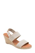 Women's Andre Assous Allison Wedge Sandal M - Beige
