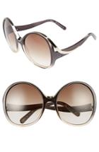 Women's Chloe Mandy Oversized Oval 61mm Sunglasses - Gradient Turtledove
