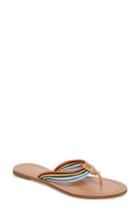 Women's Tory Burch Sienna Strappy Thong Sandal .5 M - Beige