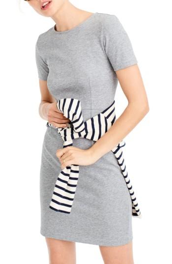 Women's J.crew Cotton Knit Sheath Dress - Grey
