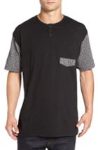 Men's Imperial Motion 'harper' Short Sleeve Pocket Henley T-shirt - Black