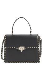 Valentino Rockstud Calfskin Leather Top Handle Shoulder Bag -