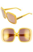 Women's Karen Walker Marques 55mm Square Sunglasses - Marigold/ Brown