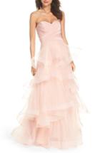 Women's La Femme Strapless Layered Tulle Gown - Pink