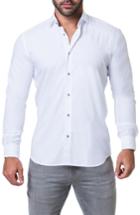 Men's Maceoo Fibonacci Trim Fit Sparkle Dot Sport Shirt (s) - White