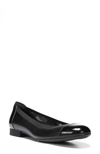 Women's Naturalizer 'therese' Cap Toe Flat W - Black