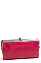 Women's Hobo 'lauren' Leather Double Frame Clutch - Pink