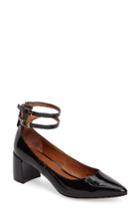 Women's Linea Paolo 'noel' Pointy Toe Ankle Strap Pump M - Black